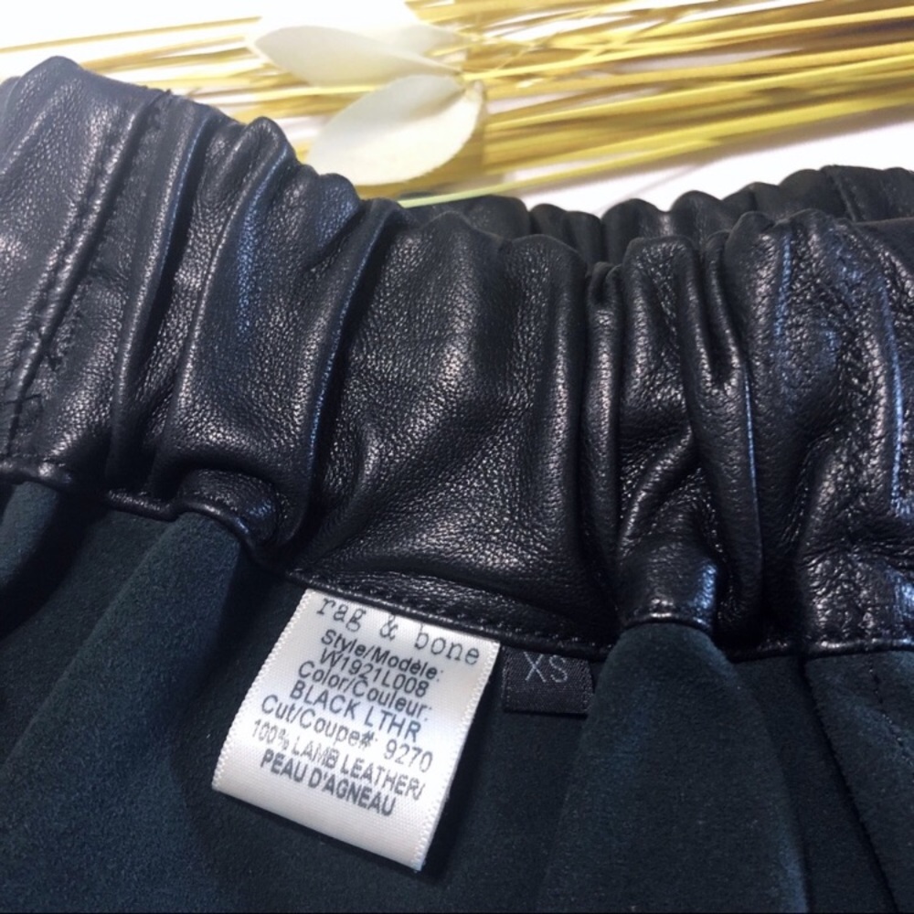 RAG & BONE Genuine Leather Pajama Short - Picture 8 of 10